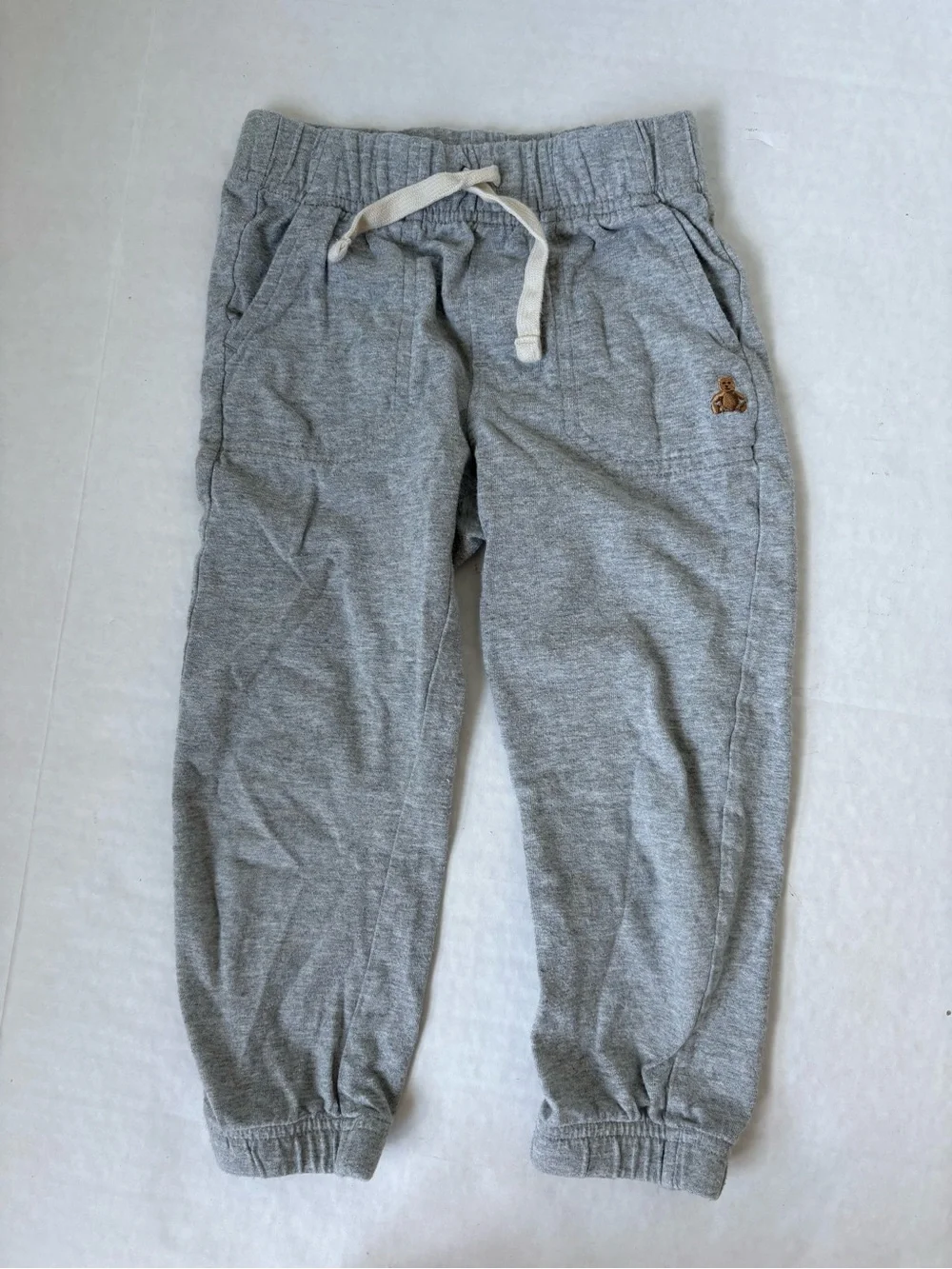 Baby Gap Set 2 Gray Joggers Pants Sz 3 Yrs Toddler Boy Cotton Pull On Basics